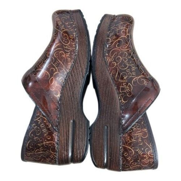Dansko 20th Anniversary Limited Edition Brown Leather Clogs Size 38 (7.5-8) - Picture 5 of 13